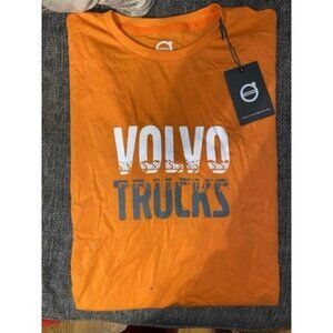 NWT Volvo Trucks Mens Orange Shirt Size 2XL